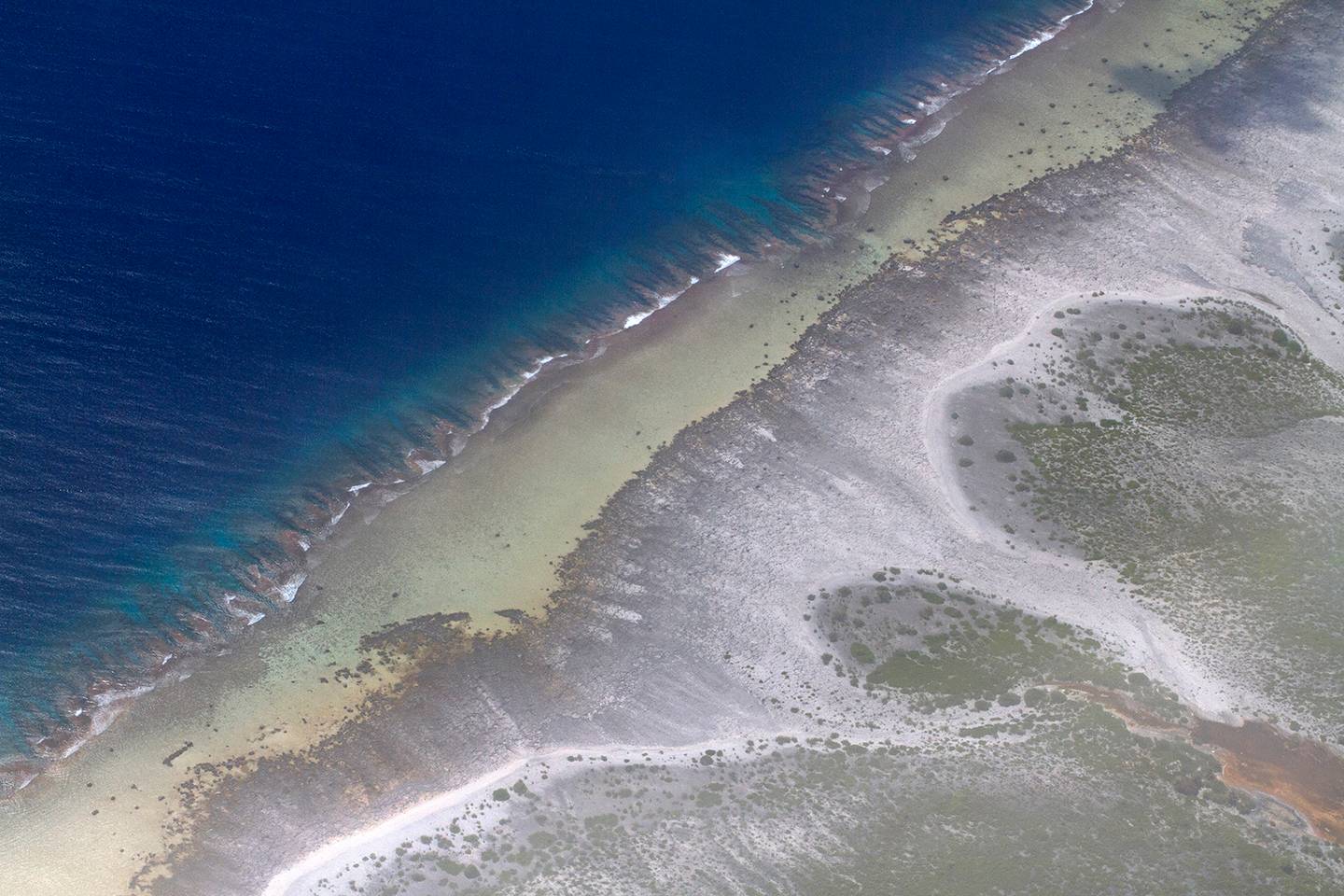 Aerial of Reef, Tahiti