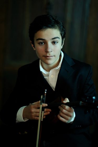 Bar Mitzvah Portrait With Violin