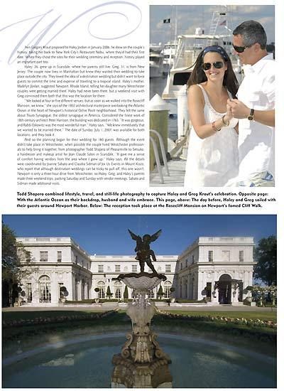 Newport Wedding: Rehearsal Day SailRosecliff Mansion - Party Site Westchester Weddings Magazine