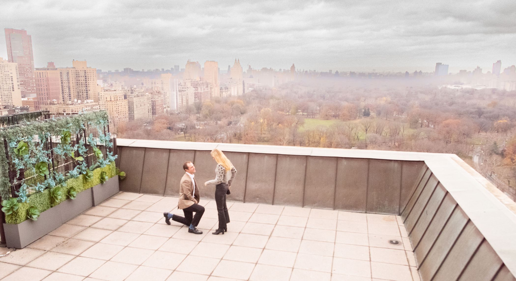 A Dreamy New York Skyline Wedding Proposal
