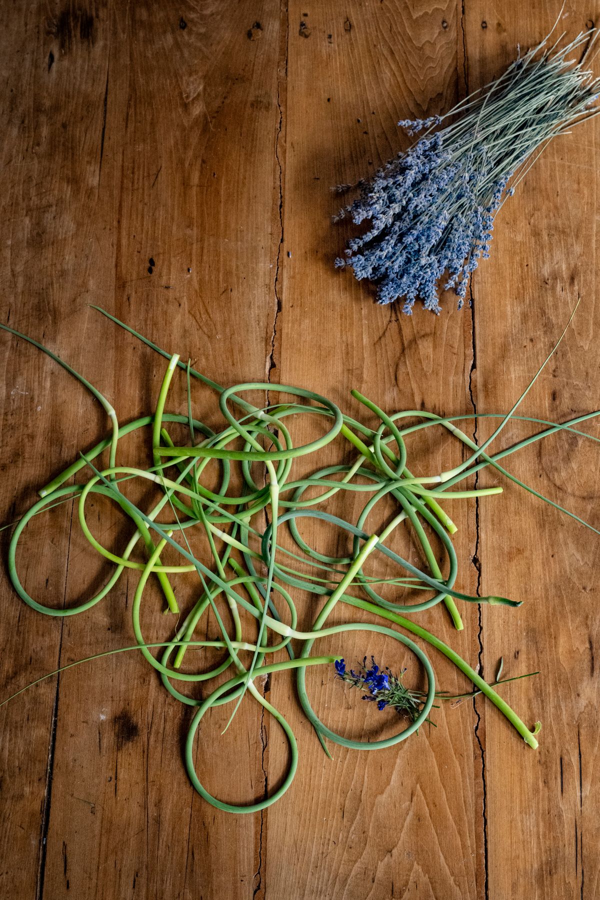 Garden To Table Garlic Scapes And Lavender