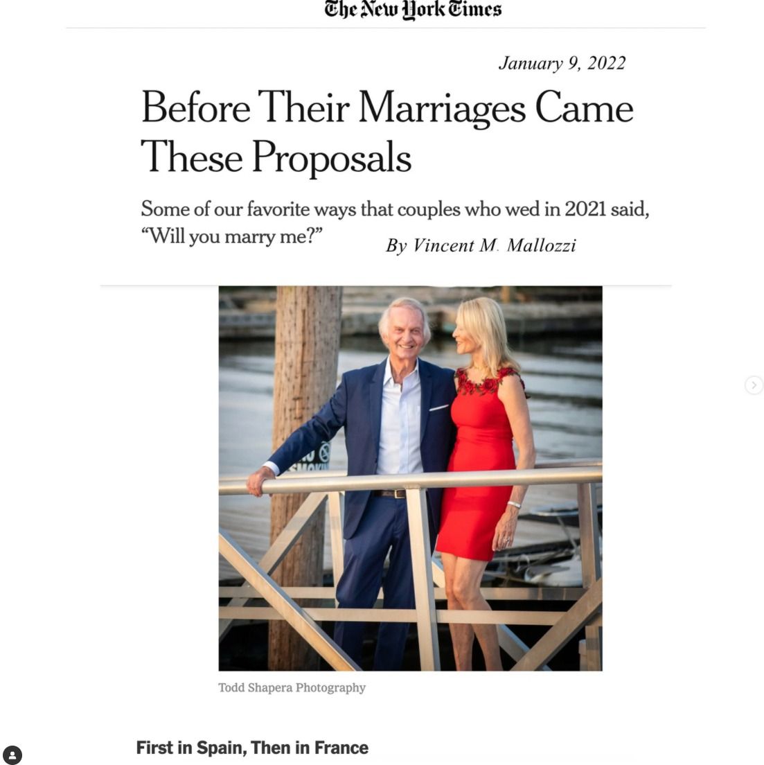 New York Times Wedding Feature