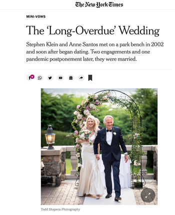A Hudson Valley Wedding Feature In The New York Times