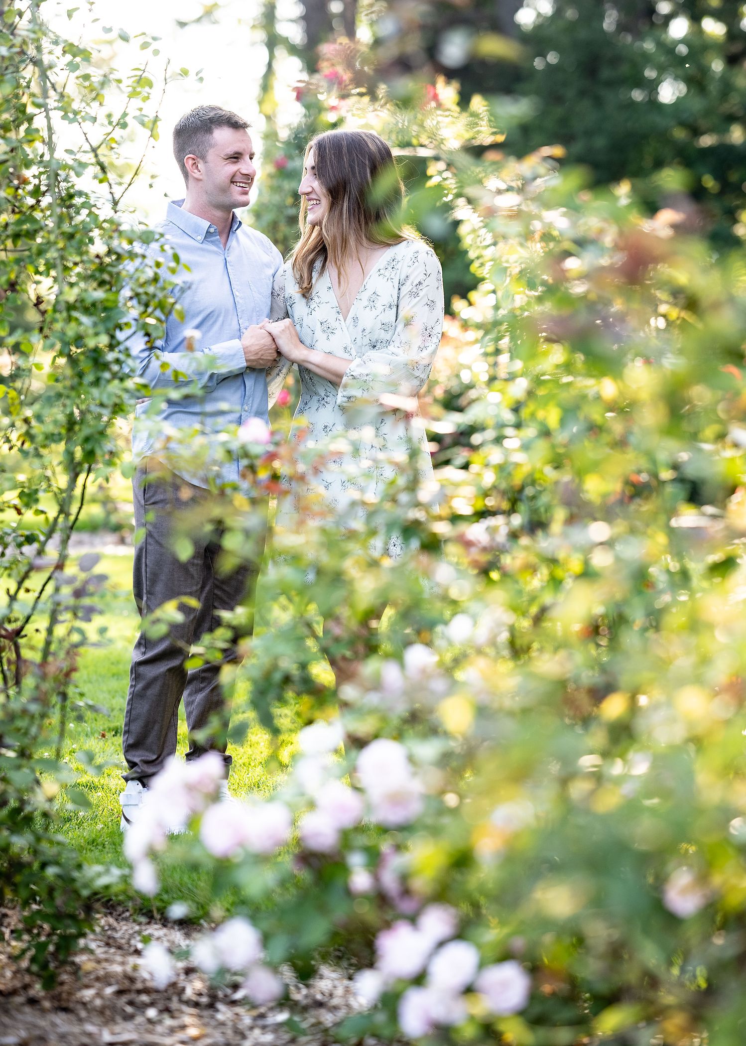 Engagement In The Garden At Lyndhurst Mansion