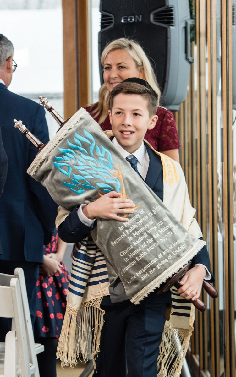 Bar Mitzvah  Carrying The  Torah