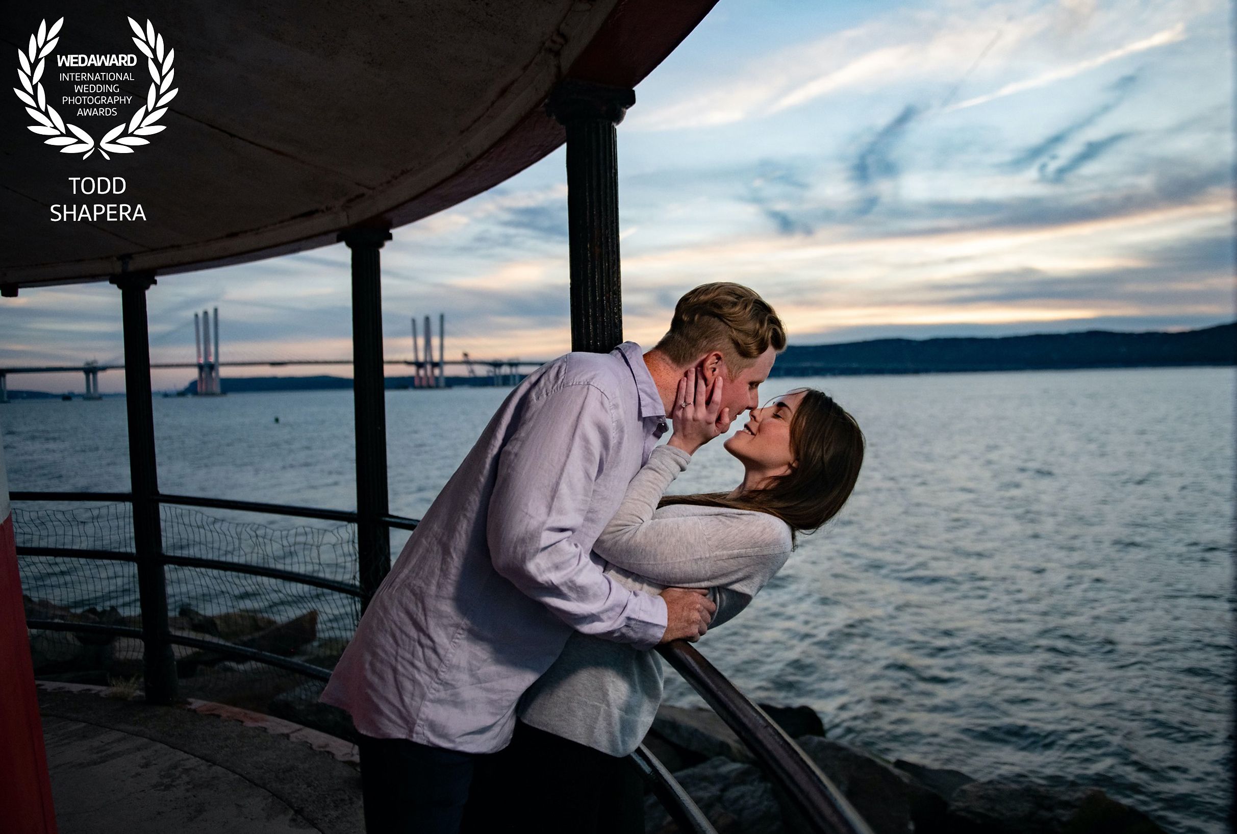 Hudson  River Sunset Engagement