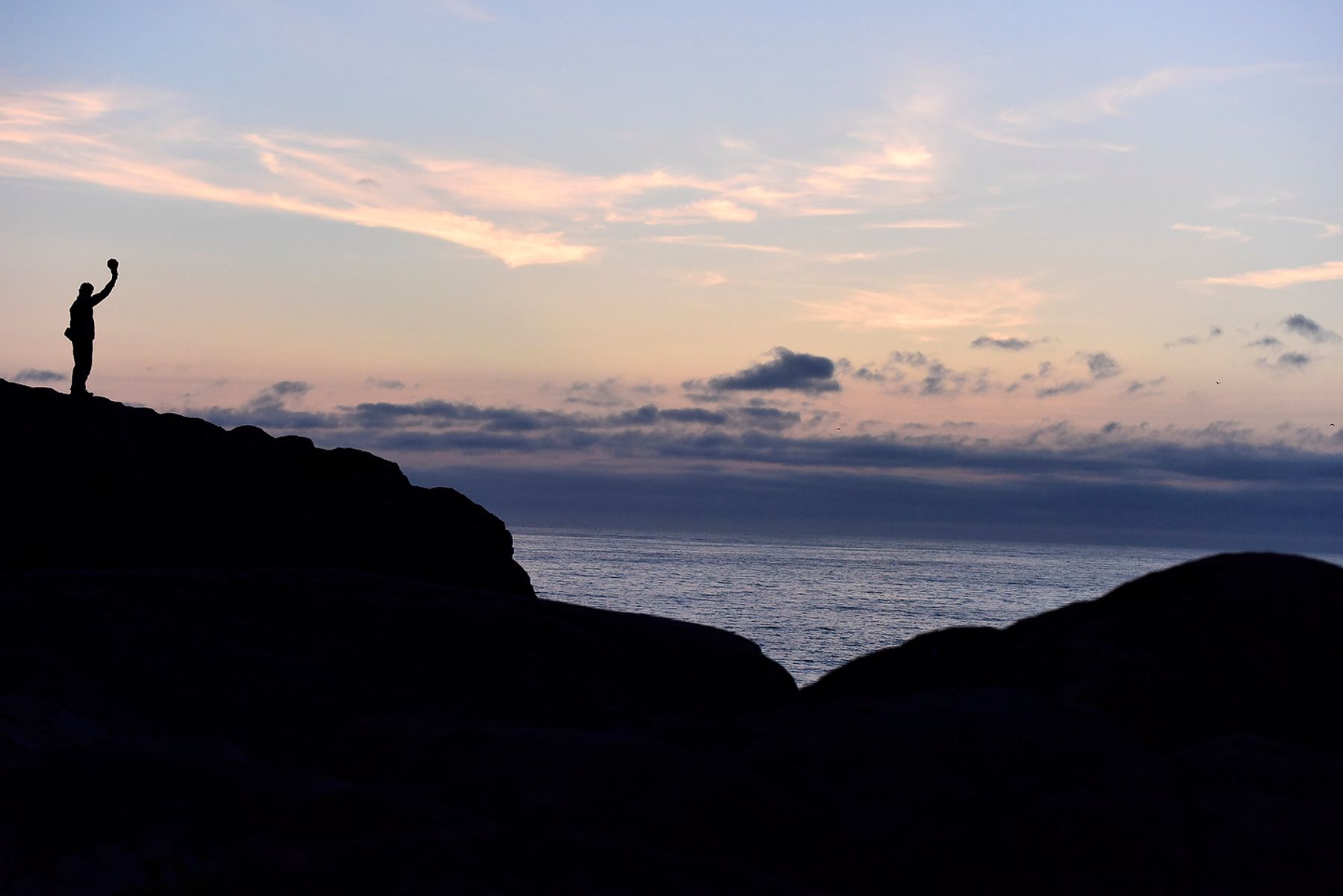 Newfoundland Ocean Sunset In Silhouette