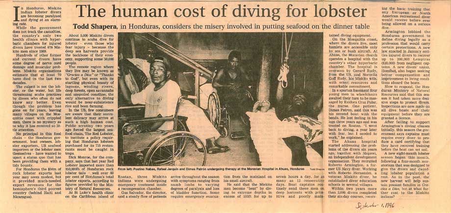 Human Cost of Diving For Lobster