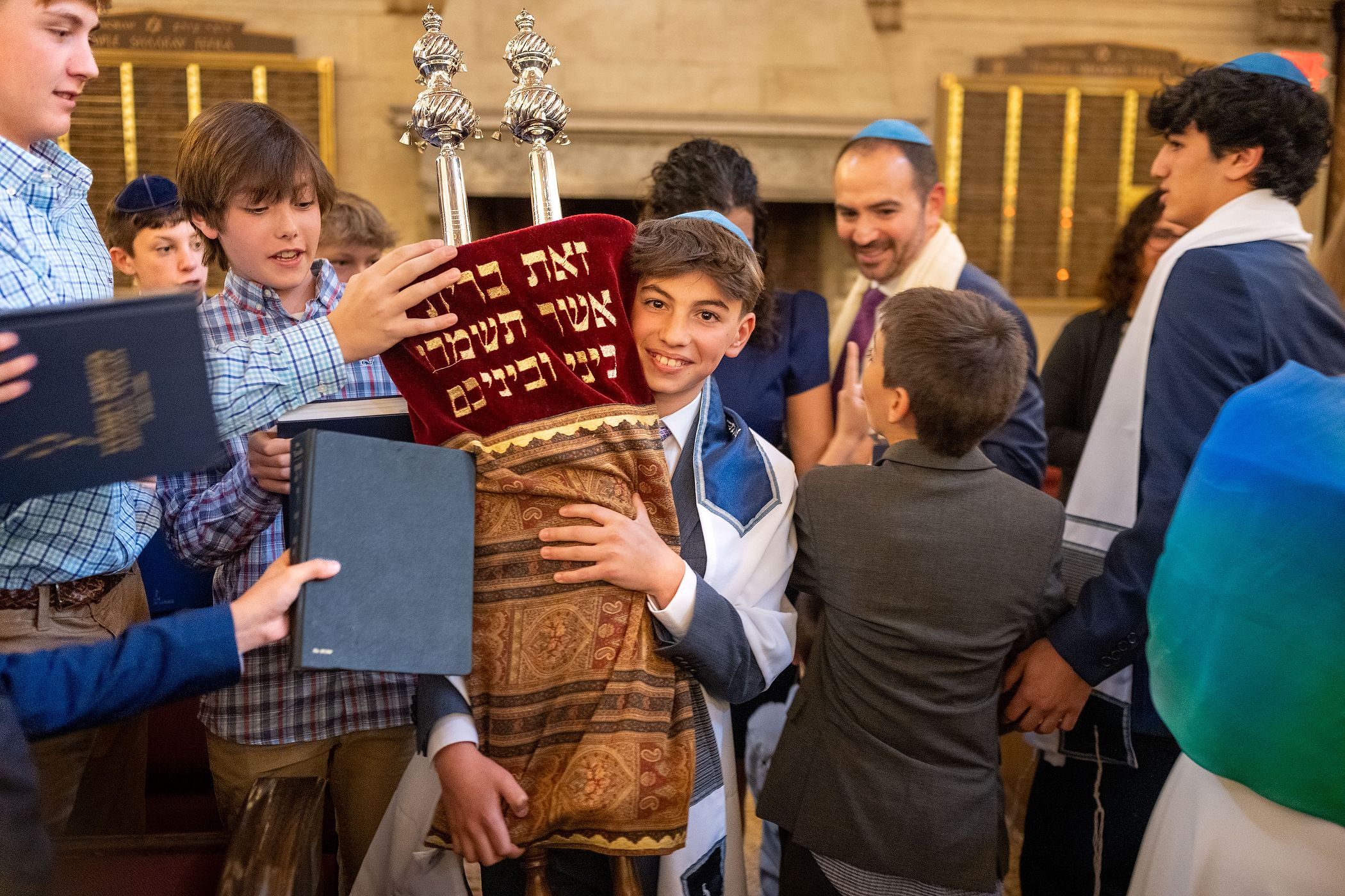 Josh With Torah At Shaaray Tefila