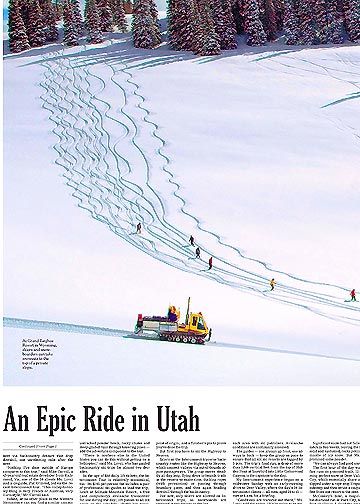 New York Times story on Back Country Skiing Back Country SnowCat skiing