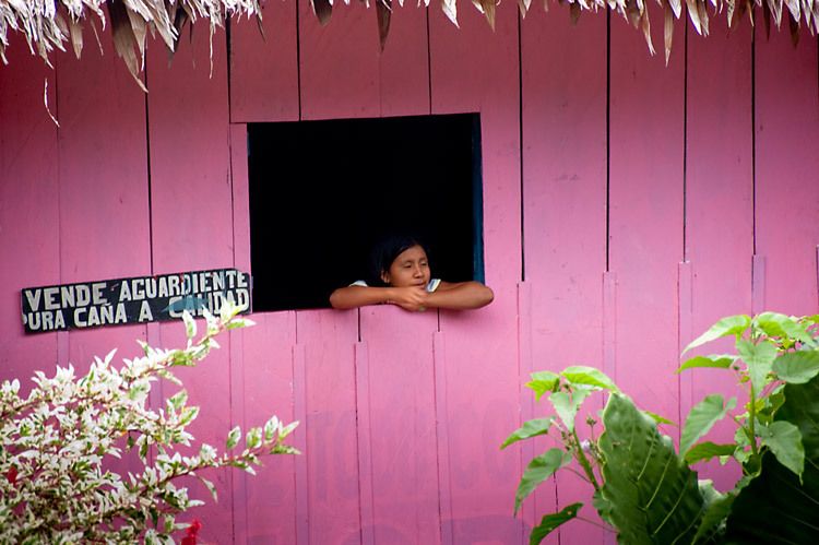 Liquor vender in Santa Clotilde on the Rio Napo, Amazonas Perug 1woman_santa_clotilde_peru