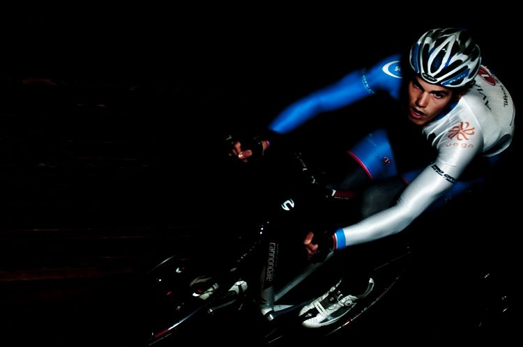 Bare Bones Challenge Race at the Burnaby Velodrome November 2009 1bike_race_velodrome