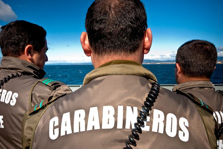 Chilean police crossing the Straits of Magellan in support of the 2008 Patagaonian Expedition Race 1carabineros_chile