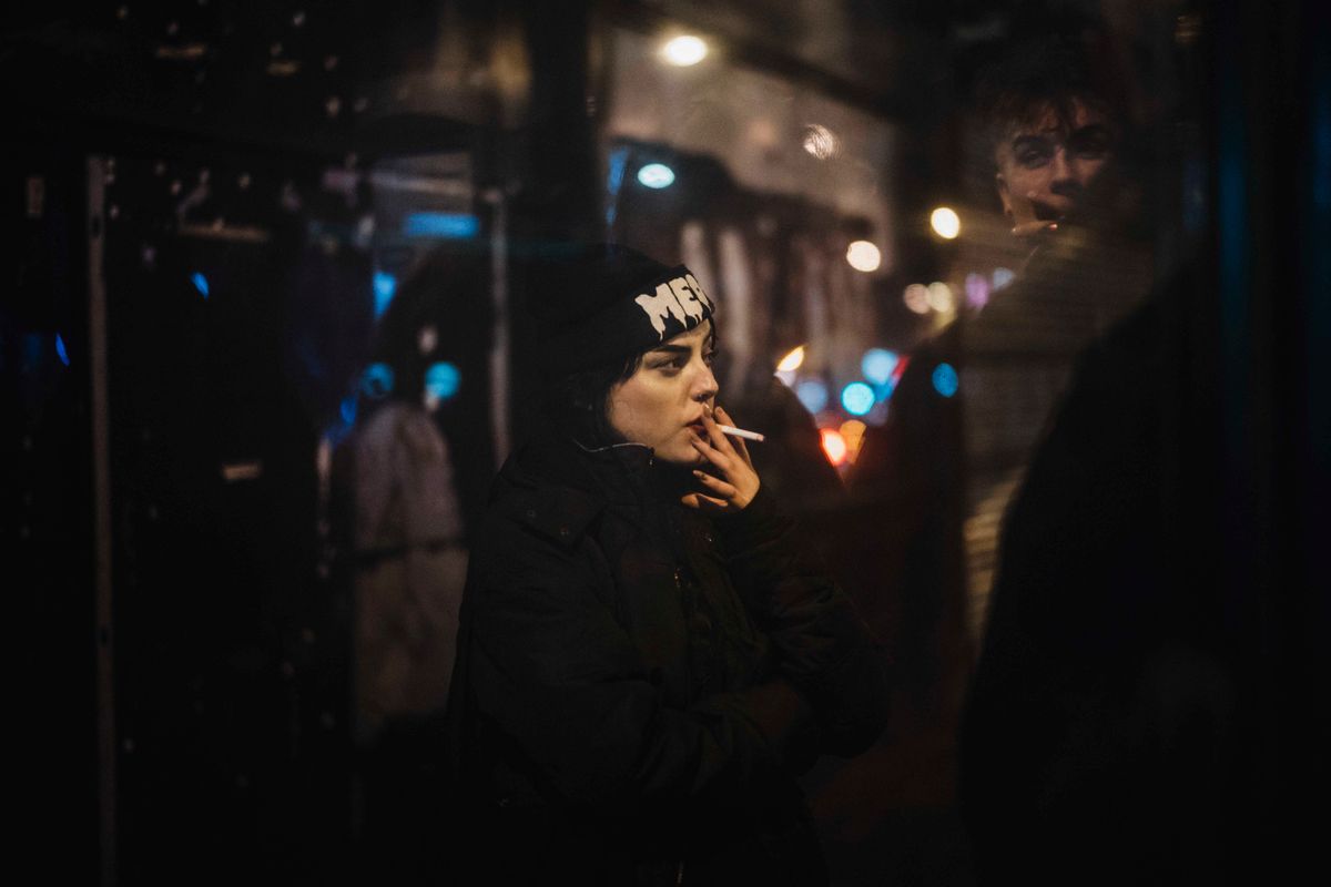 © SARAH LEE - BUS LIFE CAMDEN TOWN, JANUARY 2018. bus8jan6th.jpg