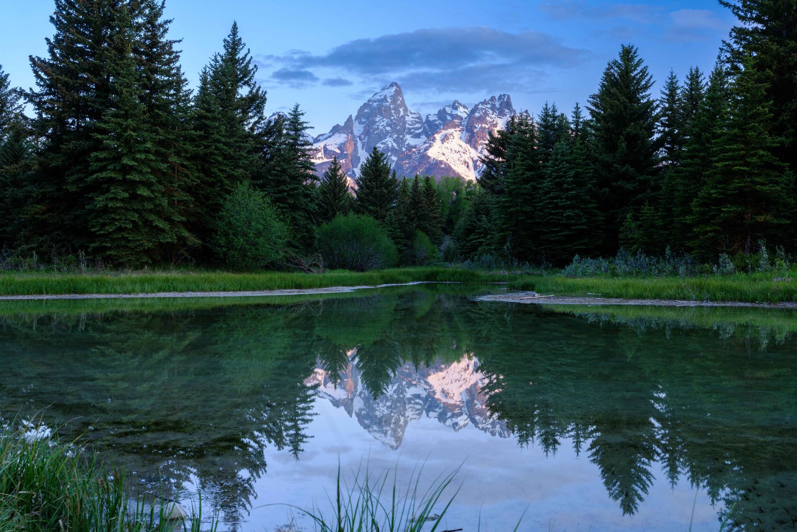 Mt Moran Reflection at Schwabacker Landing