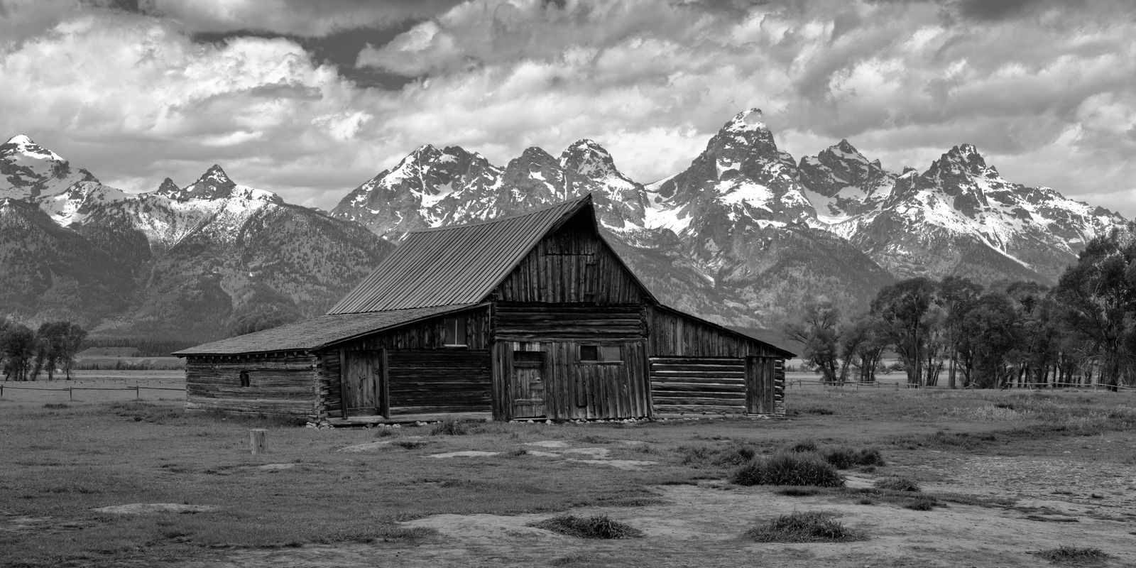 The Barn in Black and White
