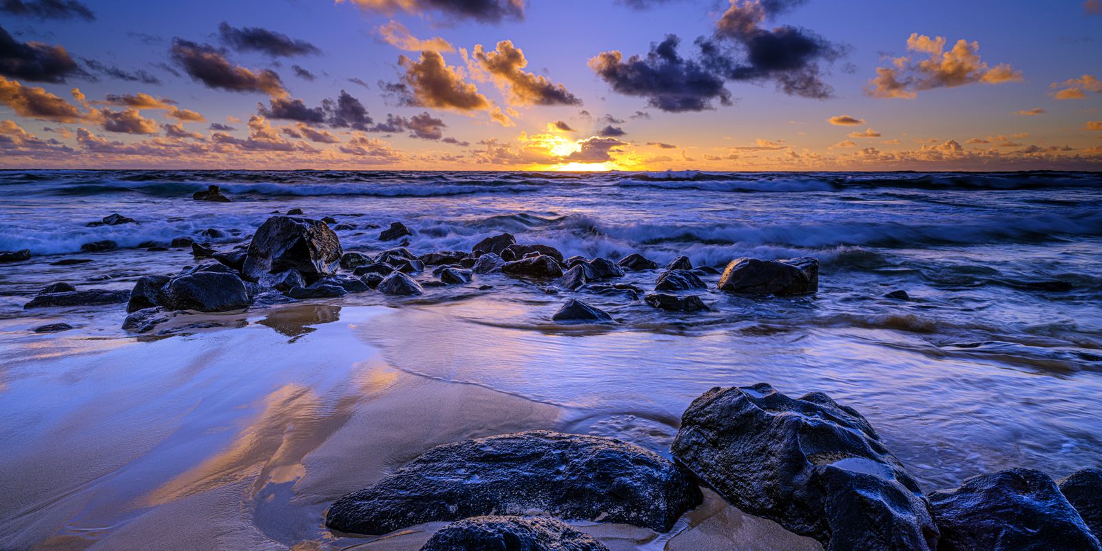 The beautiful sunrise on a Kauai Beach  Kaua'i Beach Sunrise