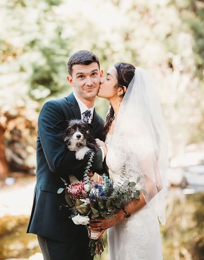 Ceder Creek Bride and Groom Kissing 