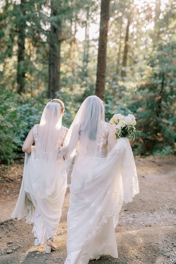 Two Brides in Forest