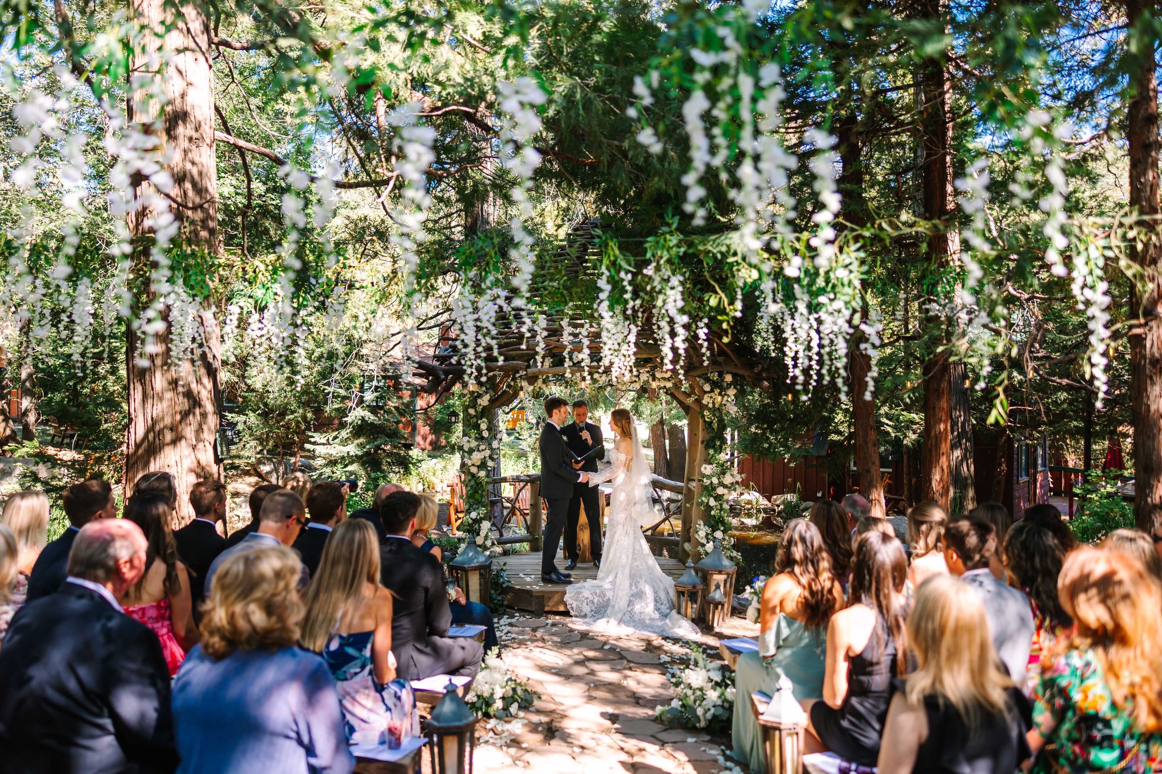 Wisteria Draped Wedding Venue