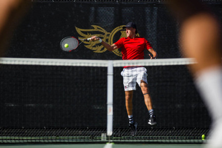 The San Diego State Aztecs men's tennis team took on Harvard Friday afternoon at the Aztec Tennis Center.www.sdsuaztecphotos.com TENNIS: San Diego State v Harvard