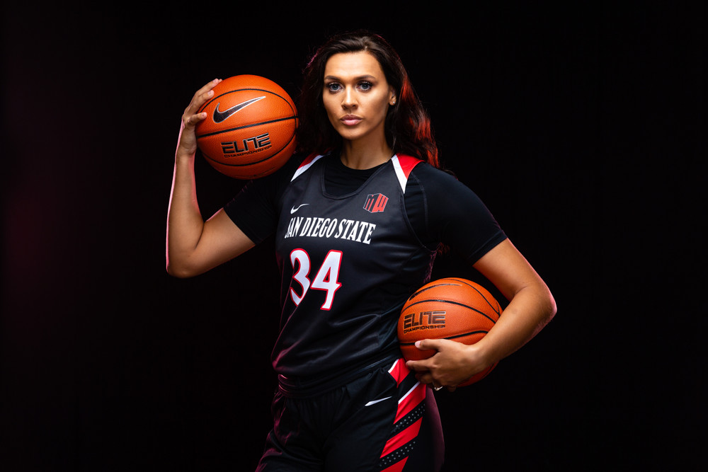 San Diego State women's basketball promotional and media guide photography San Diego State Women's Basketball Portrait