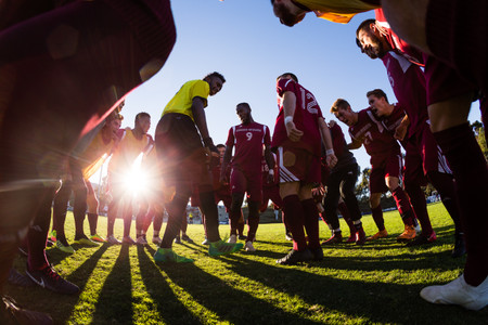 CCAA photographer captures pre-game action of Chico State prior to taking on CSU Los Angeles Championship Soccer
