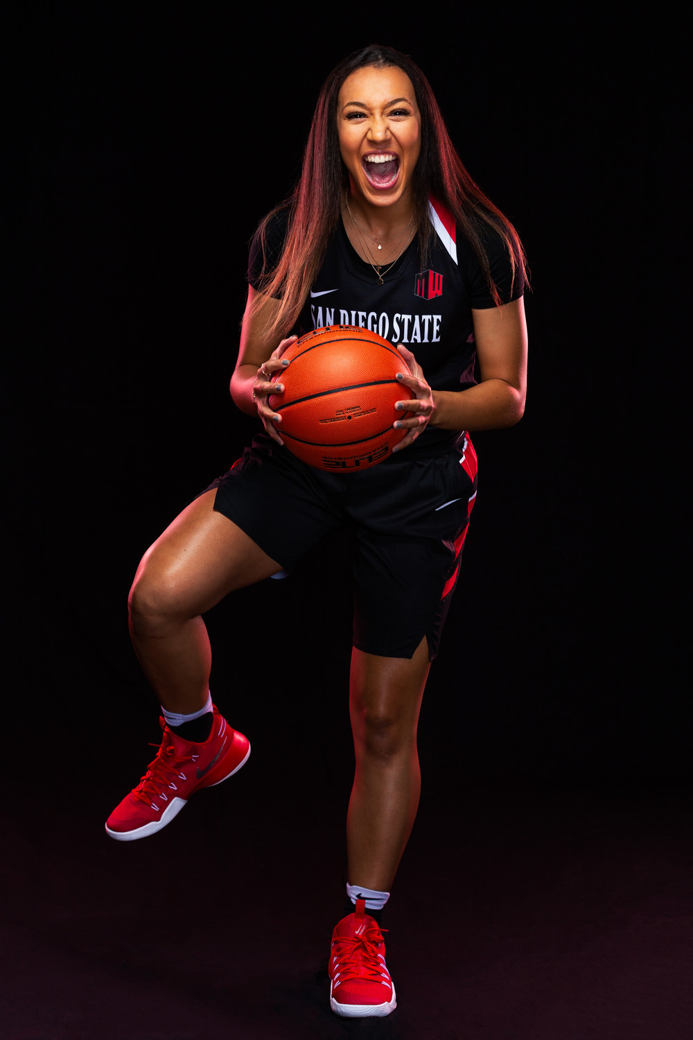 San Diego State women's basketball promotional and media guide photography San Diego State Portrait Photography