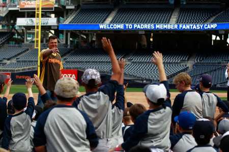 The San Diego Padres hosted a fantasy baseball camp for their season ticket members at Petco Park. BASEBALL: San Diego Padres Fantasy Camp