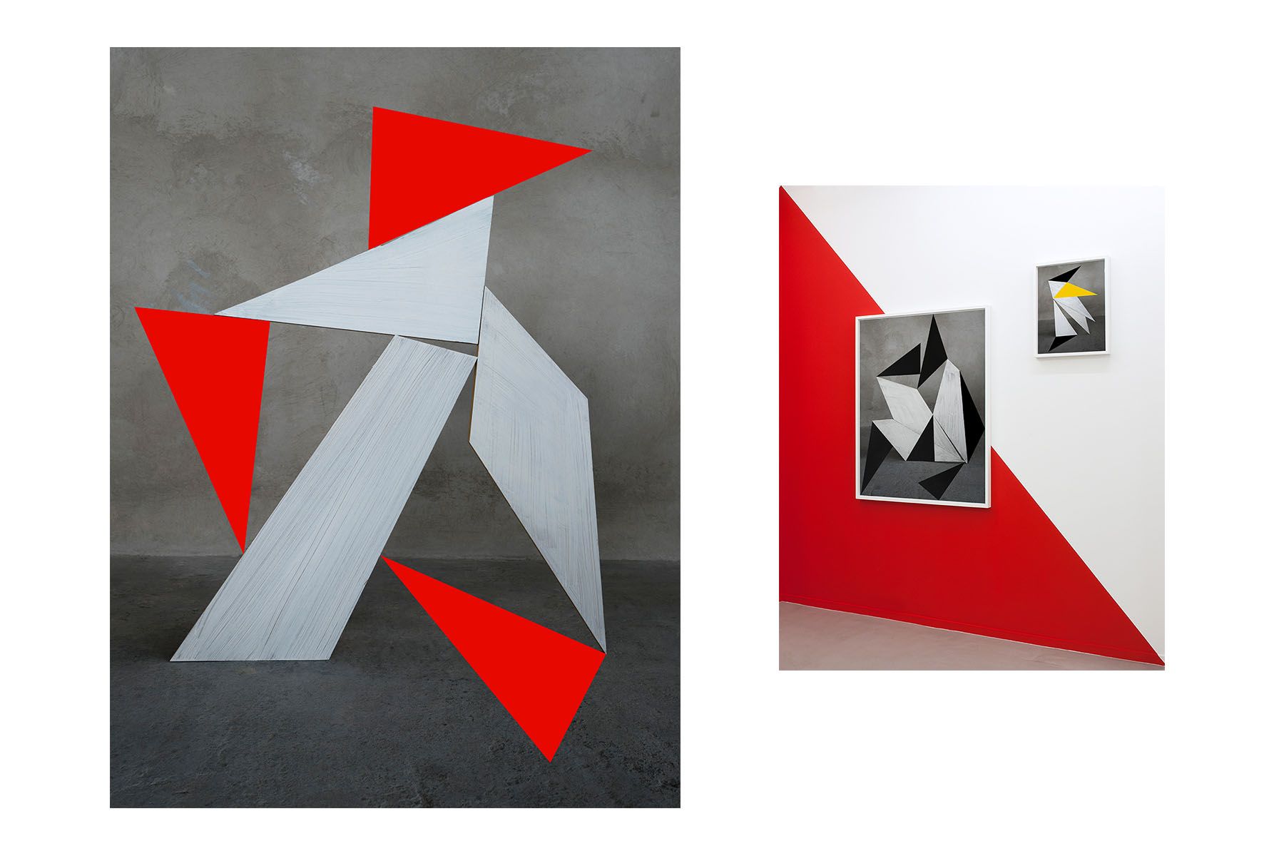 Balancing Act, 2019 (left) ; Installation shot (right)