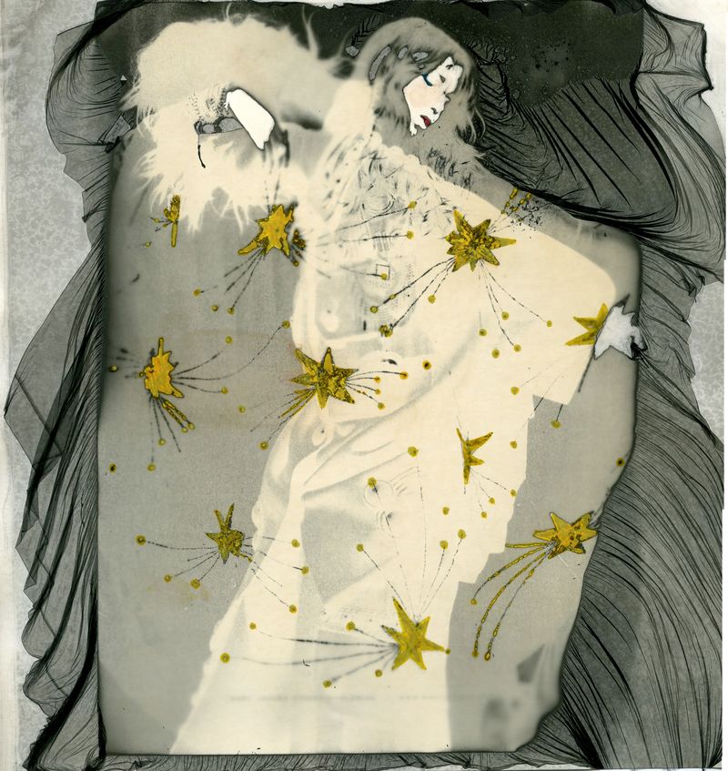 Throughout history, women have put their bodies, and thusly, their psyches through torturous measures trying to live up to the elusive thing that is beauty. We have constricted our breathing and injected ourselves with poison. We have teetered precariously, balancing on miniscule pedestals and we have crafted our flesh into acceptable contours. But we have not been forced into doing so. We have consensually subjected ourselves to these ridiculous and dangerous tribulations.Through a combination of technical processes, I am able to merge representations of the accepted and established notions of what is beautiful with those of my manufactured grotesque. In this manner, I hope to give way to a different definition of beauty, one of engaging oddity and lush ambiguity. Mordancage is an alternative process that when applied allows the artist to lift and manipulate the blacks in a black and white silver gelatin print. Its Quiet Here Since Hope Fell Asleep SOLD