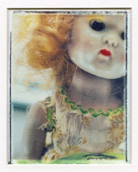 Polaroid Transfer Broken Lady - Little Red in Green