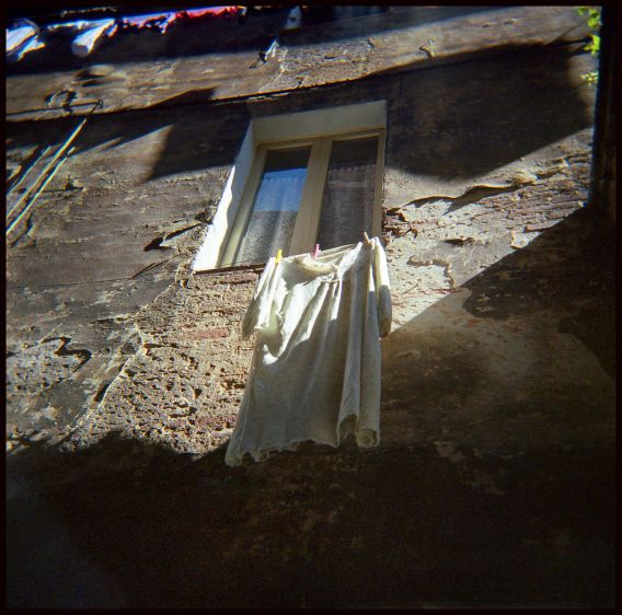 Travels in Plastic:  Laundry on the line, Italy Line Dry, Rome, Italy