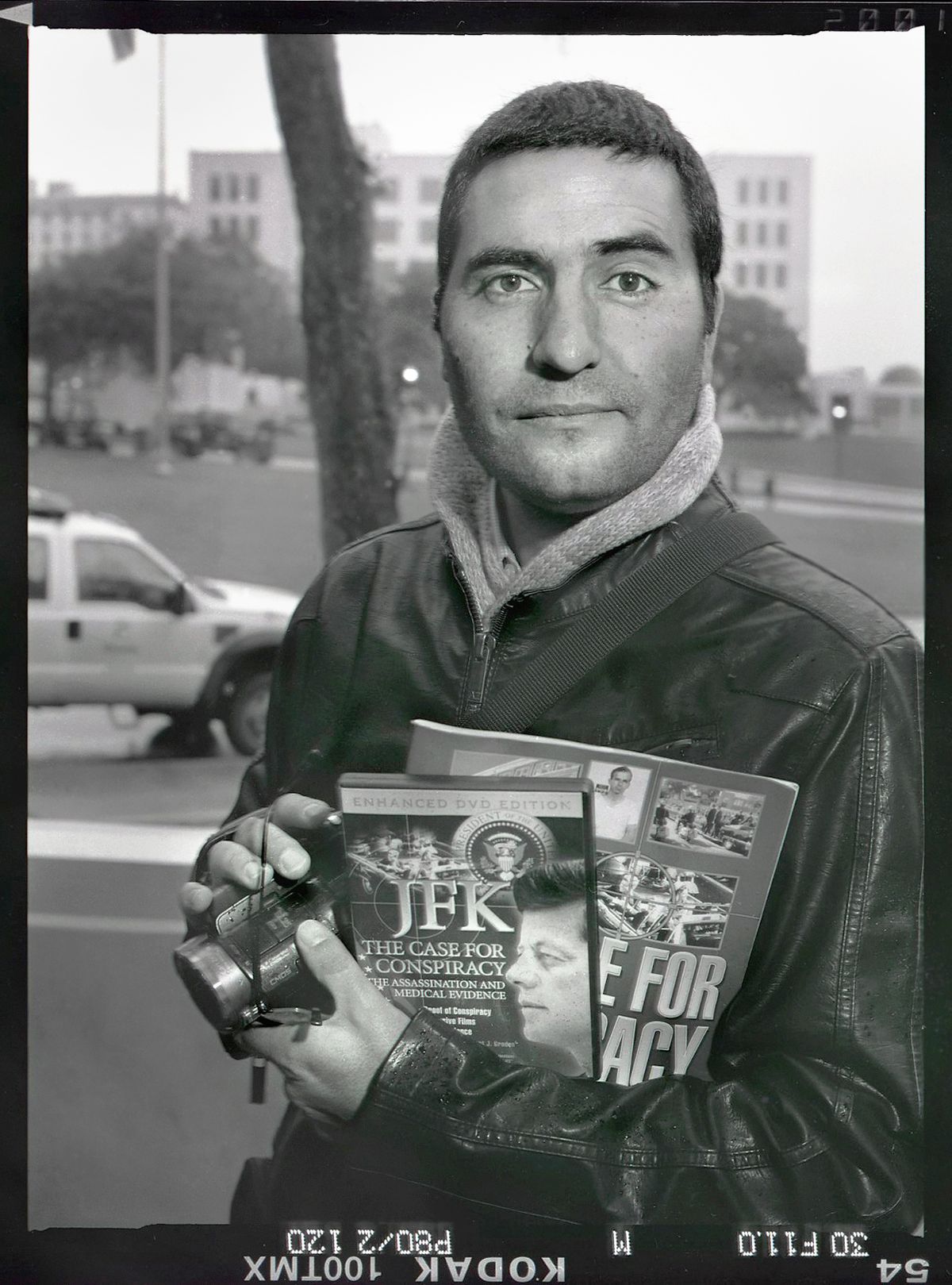 RODRIGO SAEZA, CAME FROM CHILE TO VIEW THE SEWER DRAIN FROM WHICH THE SOLE ASSASSIN SHOT