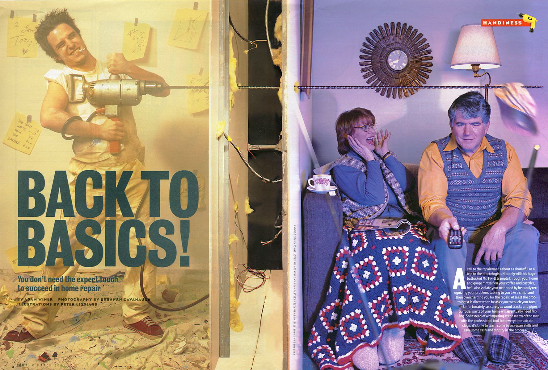 TEAR SHEET:  "HOW TO PERFORM SIMPLE HOME REPAIR" (COMPOSITE OF 5 PHOTOGRAPHS CONTRUCTED BY THE ART DEPARTMENT)