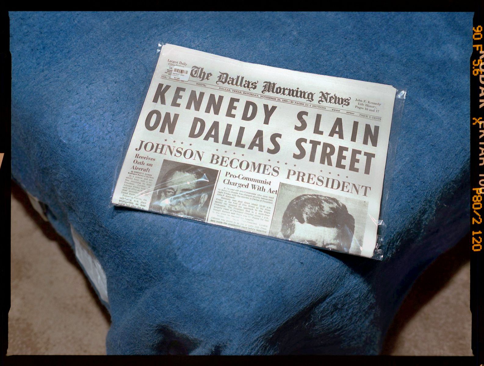 MEMORIAL REPRINT OF THE 1963 'DALLAS MORNING NEWS', FOR THE OBSERVANCE OF THE 50TH YEAR SINCE JOHN F. KENNEDY'S ASSASSINATION