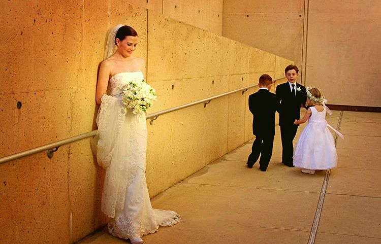 Bride at the Los Angeles Cathedral wedding Photography by Issa Sharp
