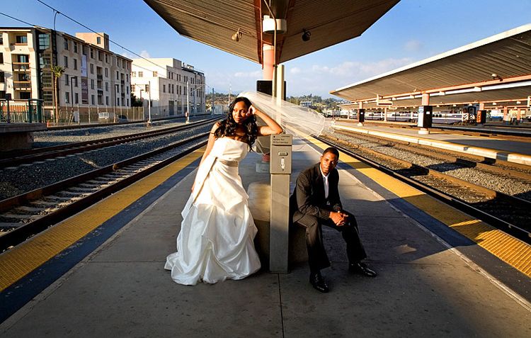 union station Los Angeles Wedding photo by Issa Sharp