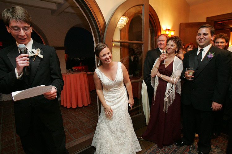 wedding couple and guests at their reception in Los Angeles