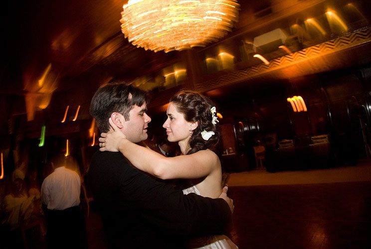 Natasha and Marcus dance at their wedding at Cicada in Los Angeles
