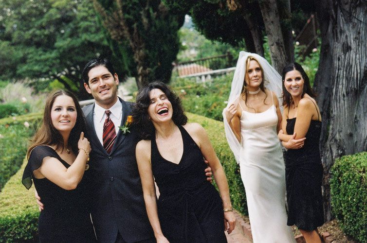 wattle's mansion wedding in Hollywood family portrait