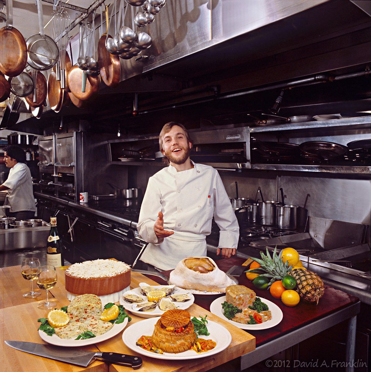 JimmySchmidt_ProlificExecutiveChef_FoodArrangedInFront_LondonChopHouse_Kitchen_Editorial