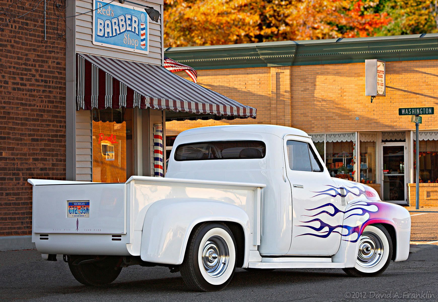 FordF100PickUp_Modified_1955_White_R34_RedsBarberShop_MainStreet-SmallTownAmerica