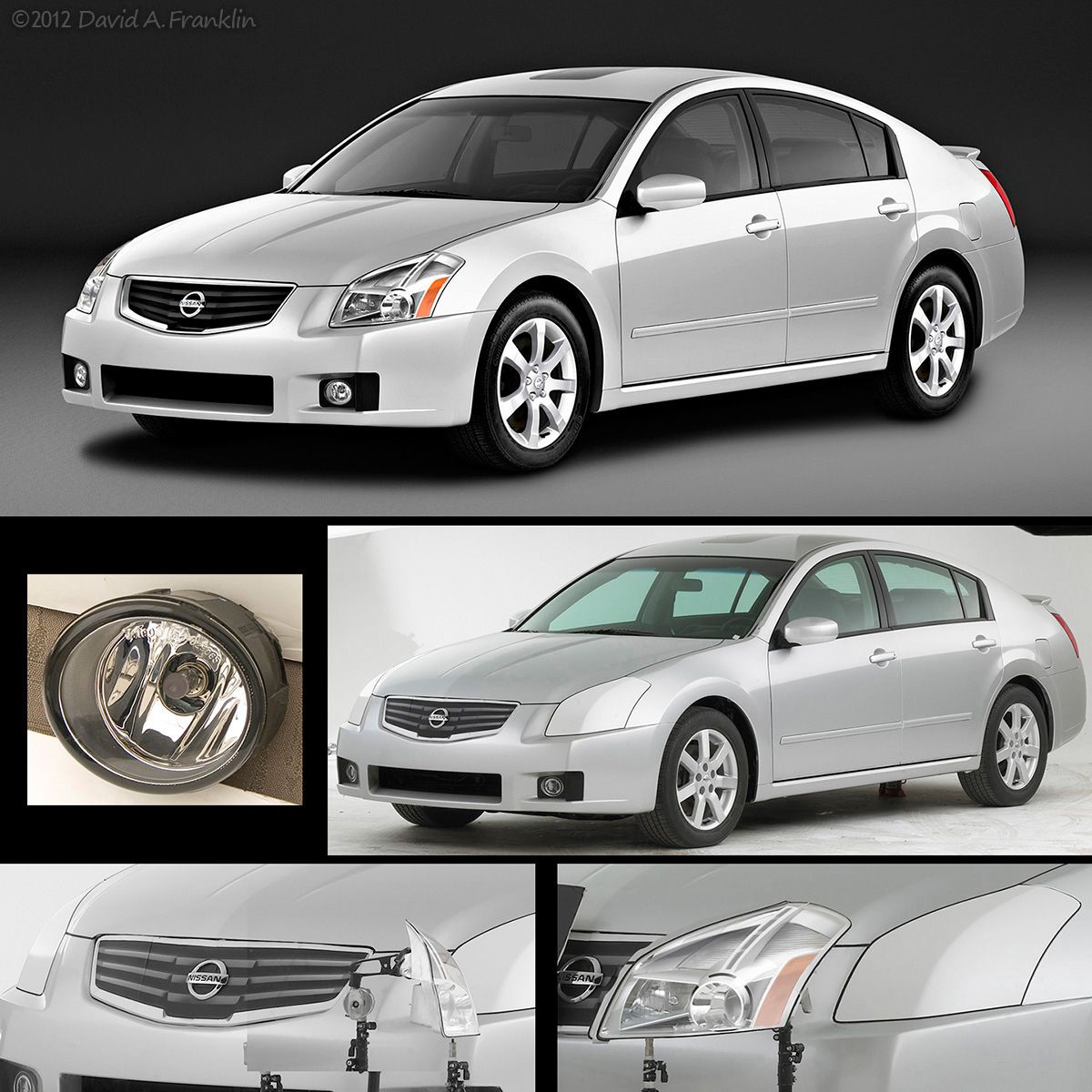 Retouching_LifeSizeClay-NotPainted_ExteriorBuck_NissanMaxima_F34_MultiElementStrip_DigitalStageSet_Studio