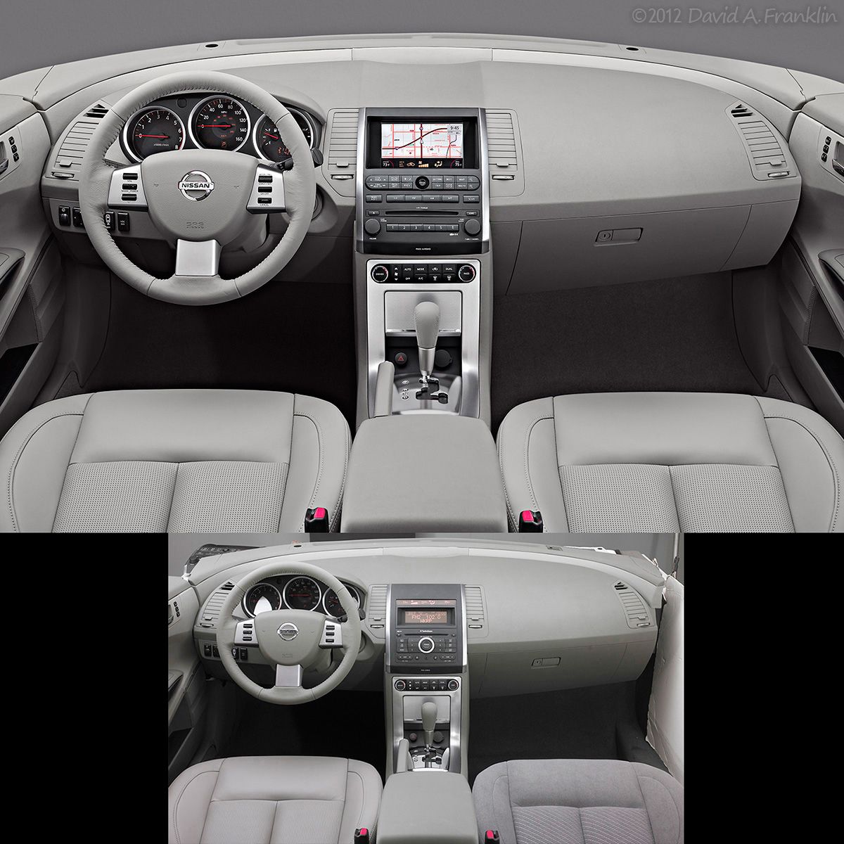 Retouching_LifeSizeClay_InteriorBuck_NissanMaxima_InstrumentPanel&Seats_StraightOn_MultiElementStrip