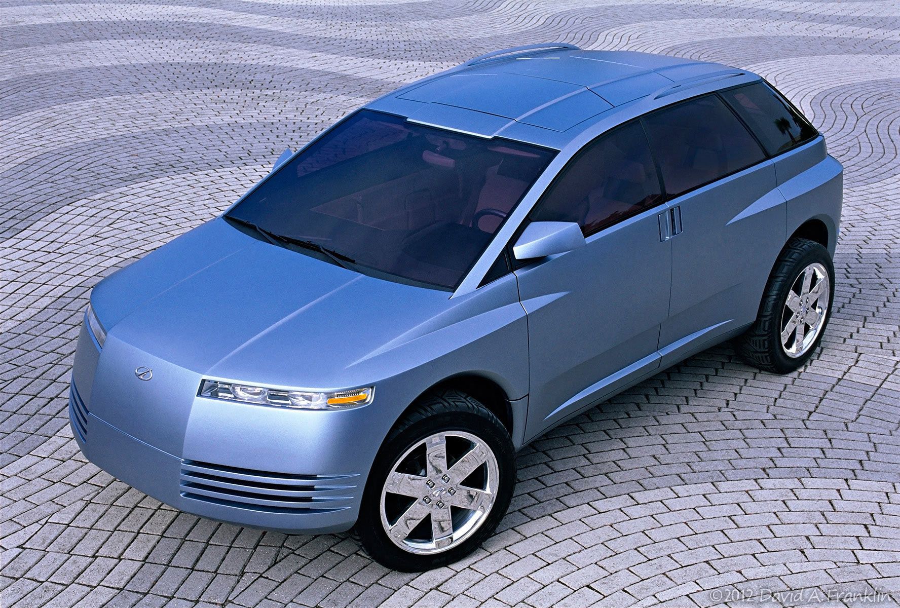 OldsmobileReconConcept_Blue_HighF34_GrayBrickPavers_Florida