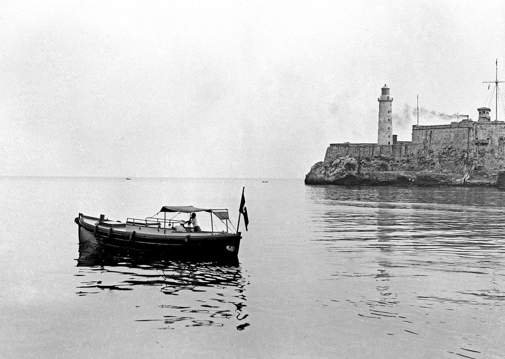 Morro Castle with boat 1952