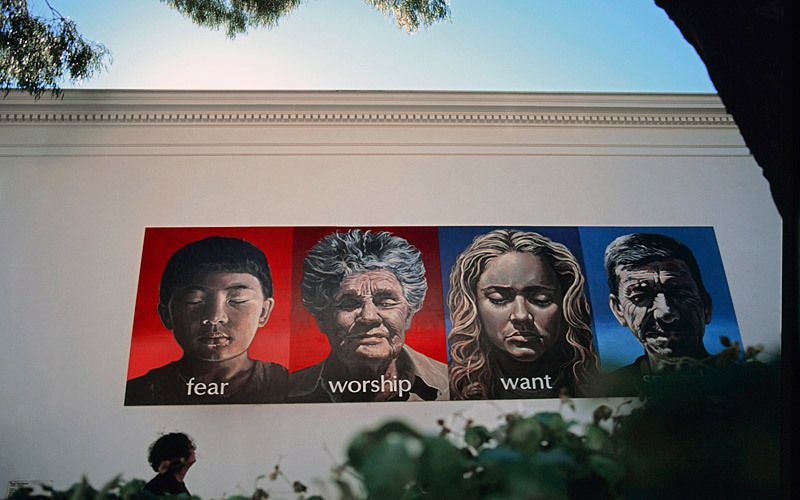 faces on mural Venice Beach CA