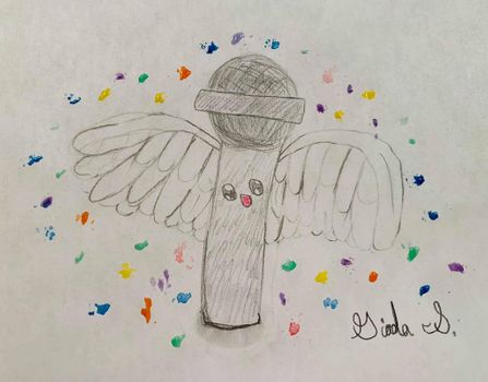 Rising Microphone Artwork by: Giada Sette