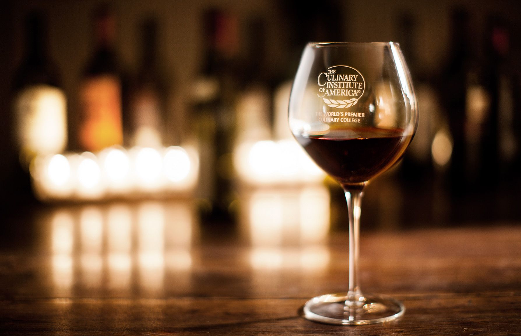 Culinary Institute of America wine glass